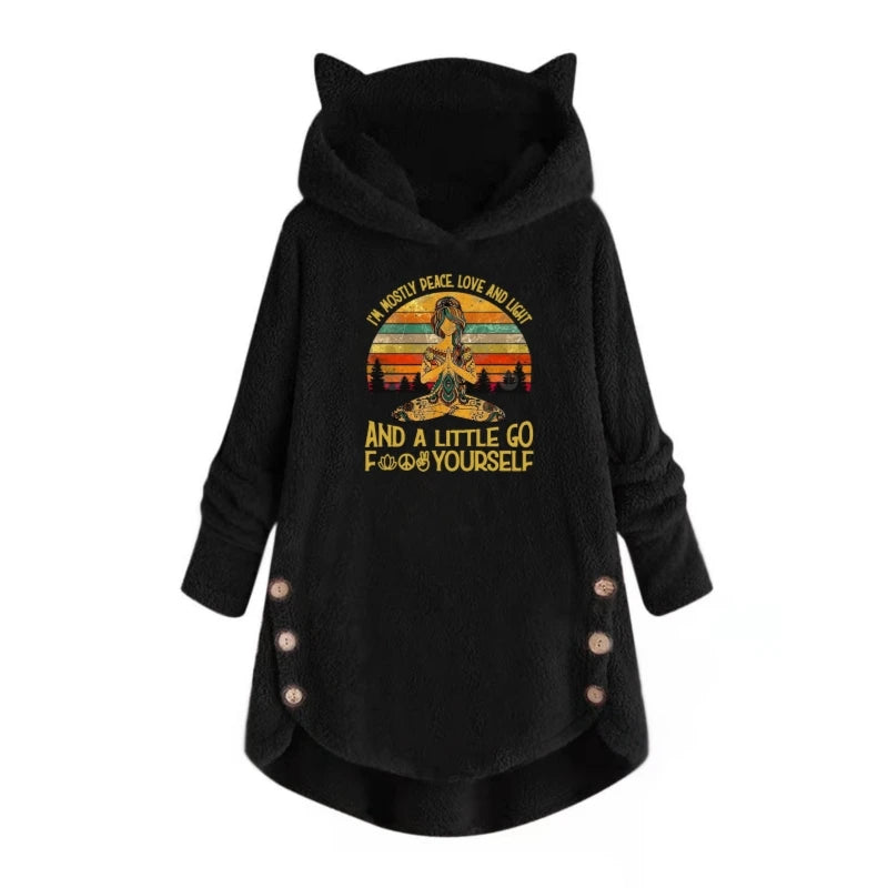 Cat Ears Long-Sleeved Hooded Sweatshirt