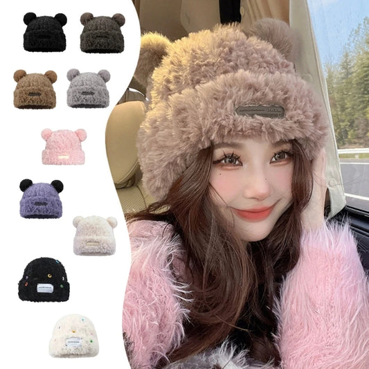 Bear Hat With Furry Ears