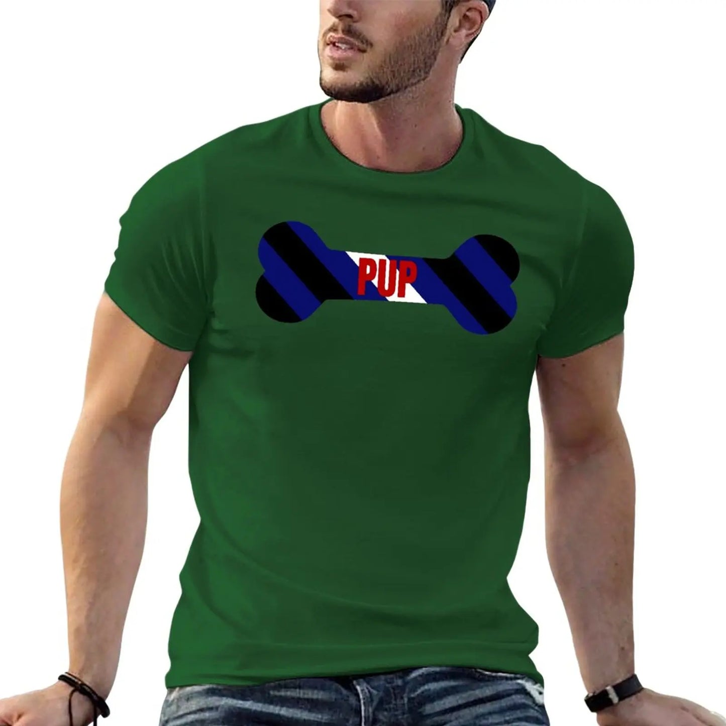 Red Pup Pride Bone T-Shirt quick drying shirt