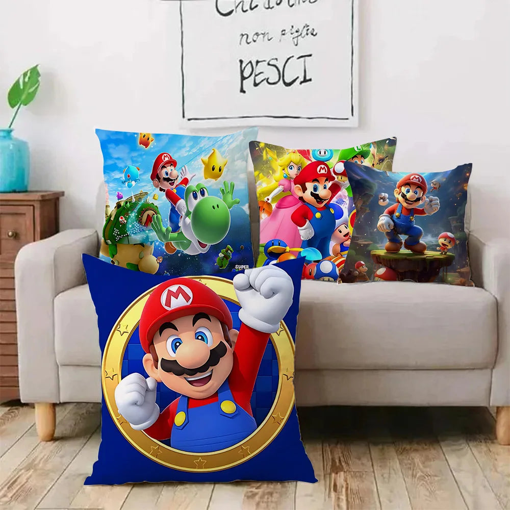 Mario's Plush Cute Cushion Cover, Decorative Home Double-sided Printing