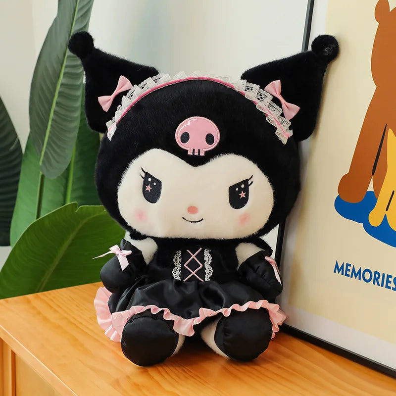 Big Size Cartoon Sanrio Kuromi Plush Doll Little Devil Kawaii Plushies Stuffed Toy