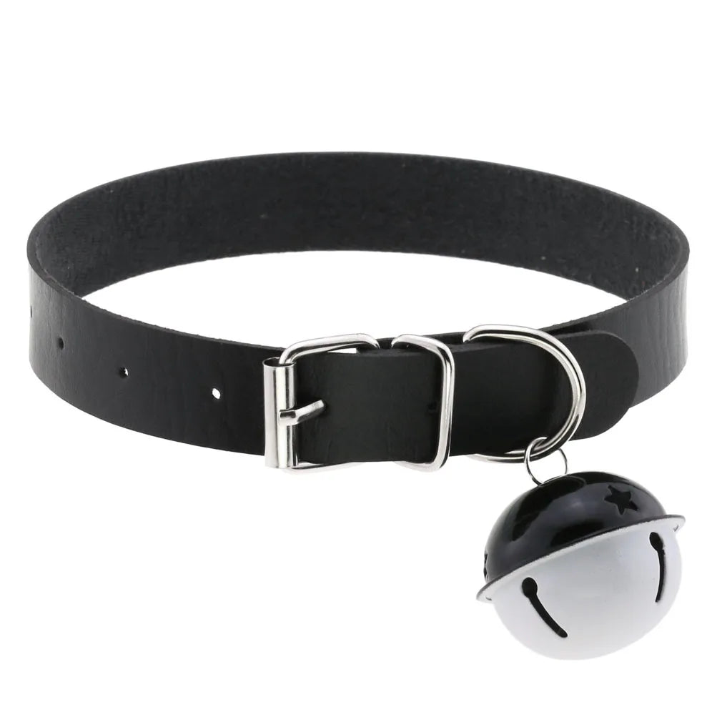 Gothic PU Leather Tassel Chain Choker Collars