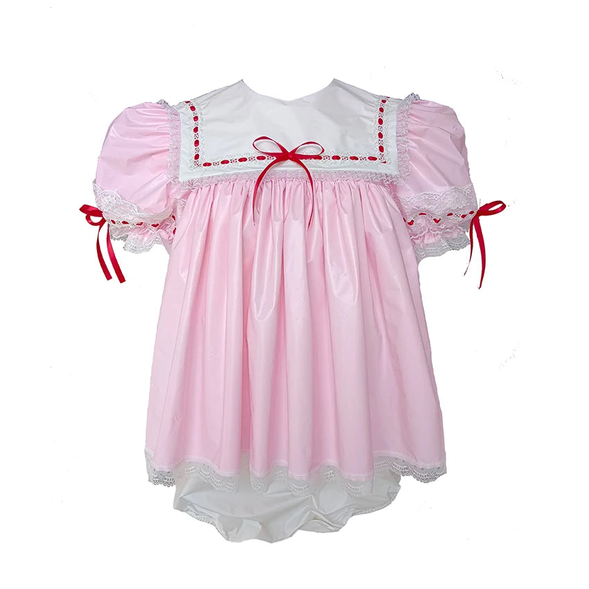 PVC Romper-Dress 2in1 (with matching bonnet)