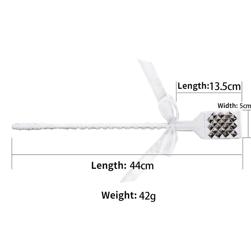 White Leather Clap Spanking Paddle Fantasy Couples