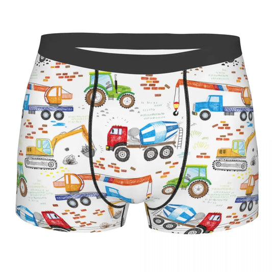 Adult Cartoon Truck Excavator Underwear