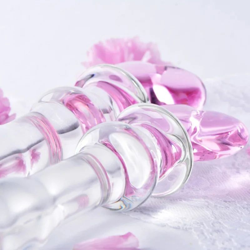 Crystal Glass Dildo Products Stimulation Beads Massage for Couples