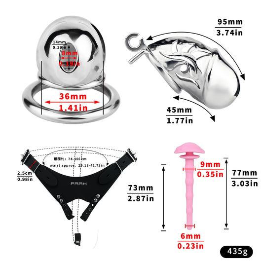 Chastity Cage Belt With Hole Silicone Imitation Plug/Dildo etc