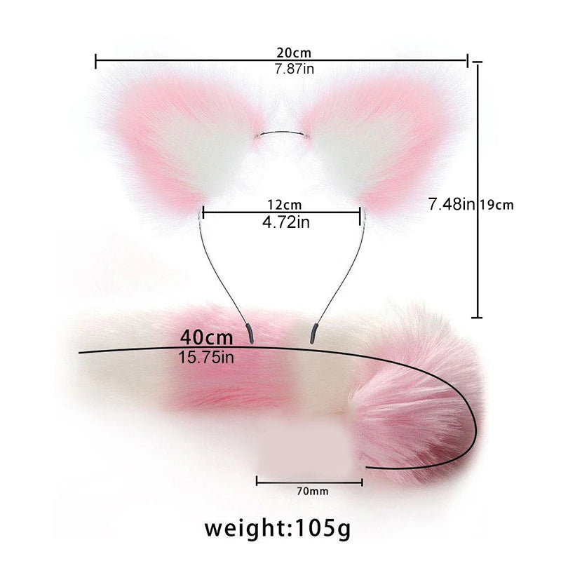 Fluffy Ears & Tail Set