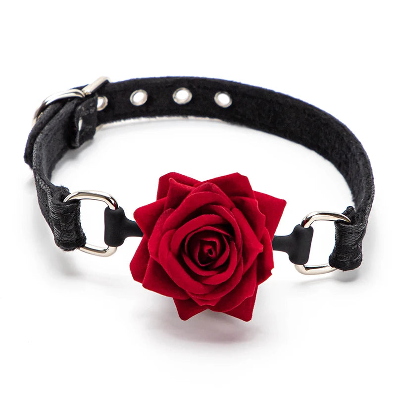 Rose Mouth Gag Retro Lace Pattern BDSM Bondage