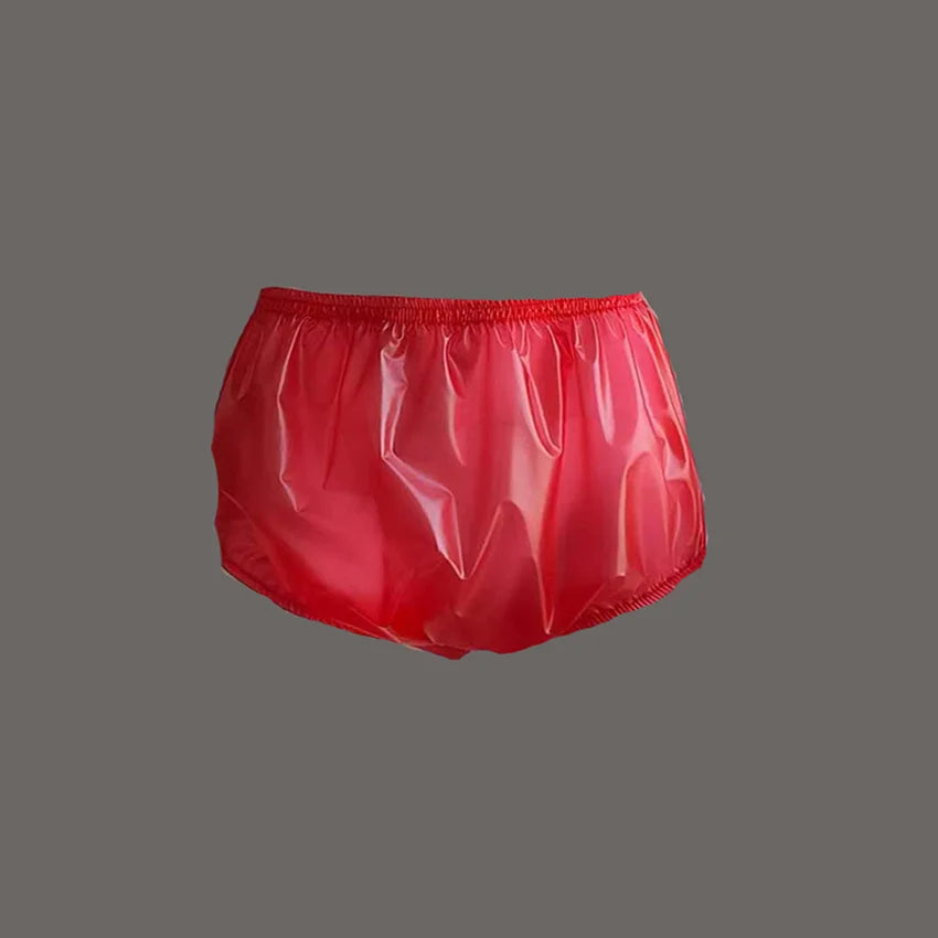 Adult Plastic Diapers Pants  ABDL  PVC Color Red