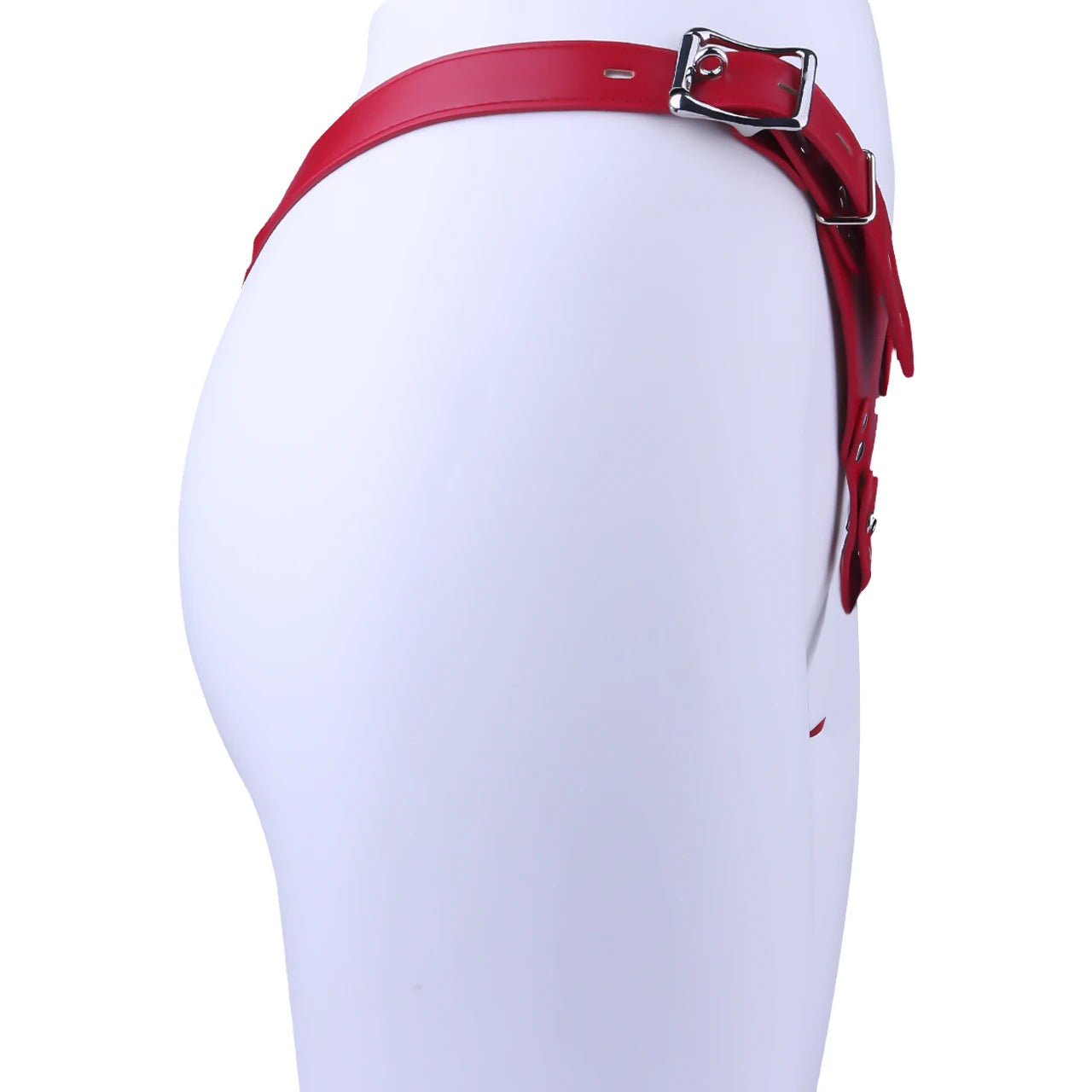 PU Leather Chastity Belt For Metal Cage Harness Belt