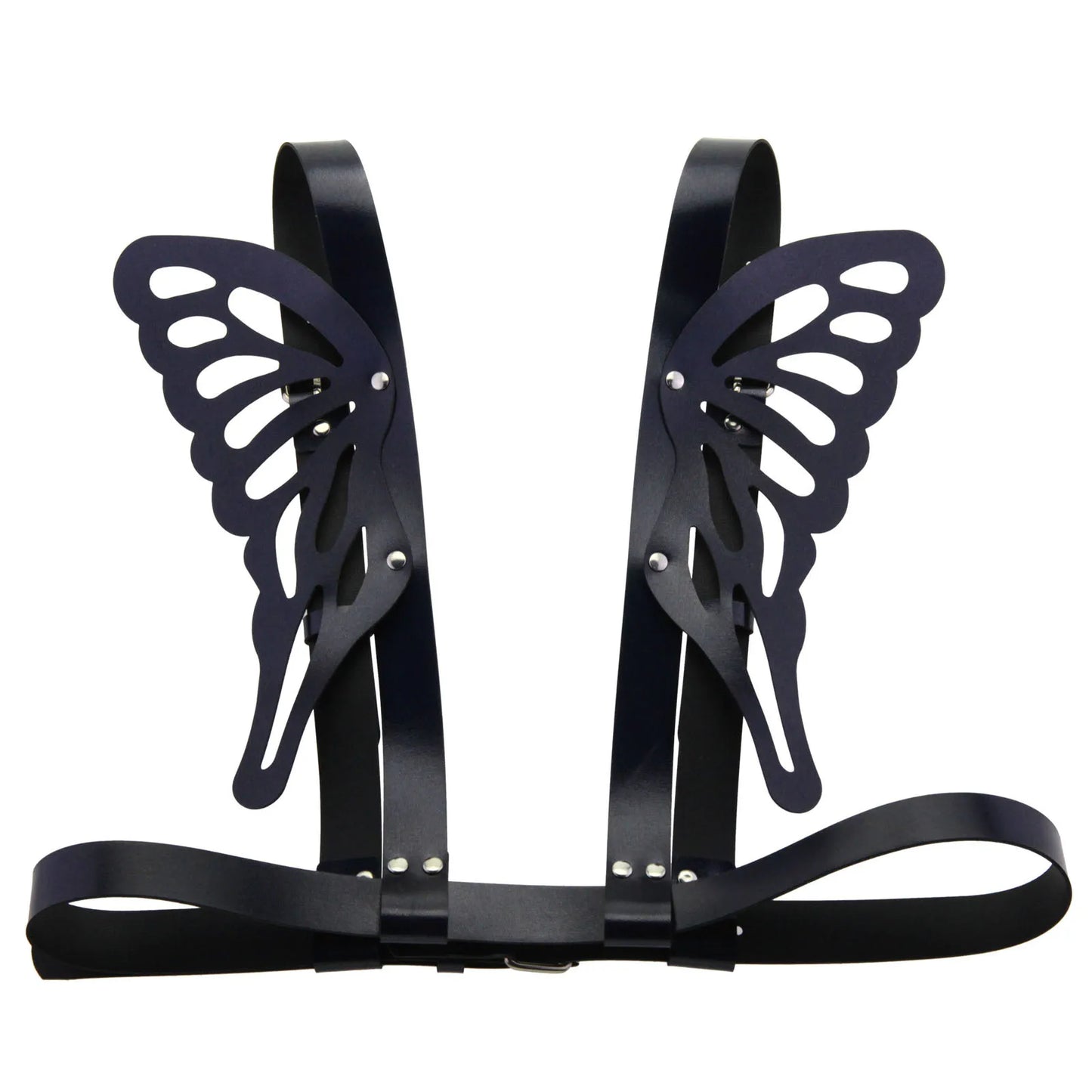 New PU leather Angel Butterfly Wings strap laser colorful reflective body belt shoulder strap