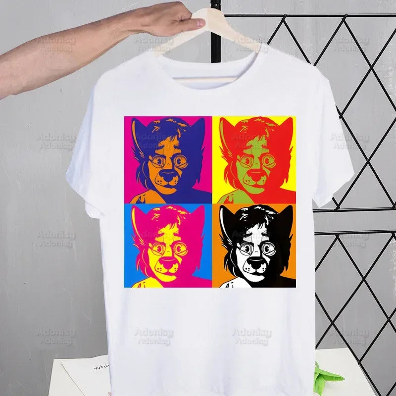 Furry Summer Print Tshirt