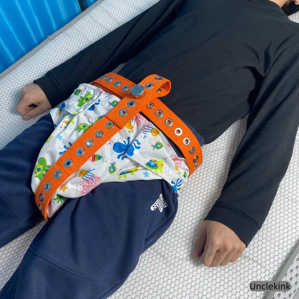 Restraint Medical ABDL Accessories Clothing Locking Anti Removal Belt Diaper Lockable Incontinence Patients Eldery Dementia