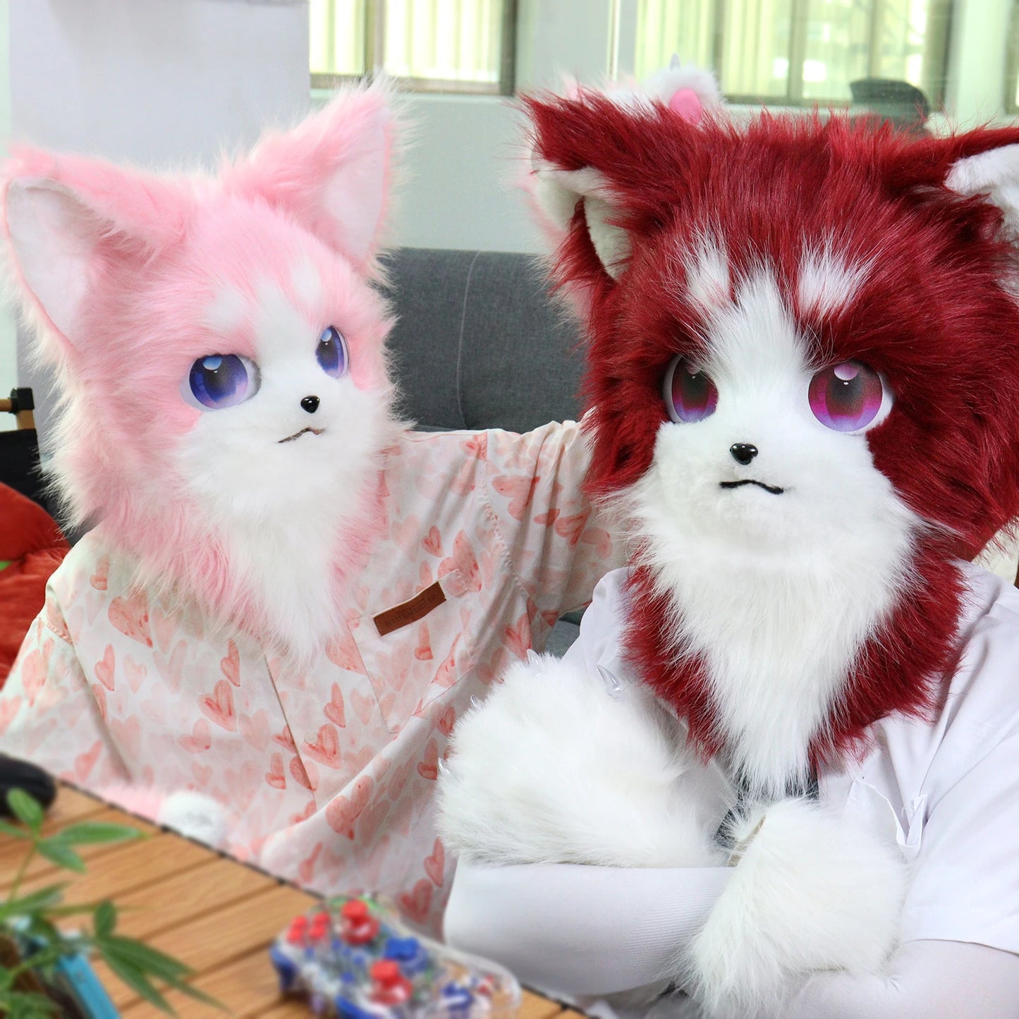 Furry Head Mask Cat /Fox Costume