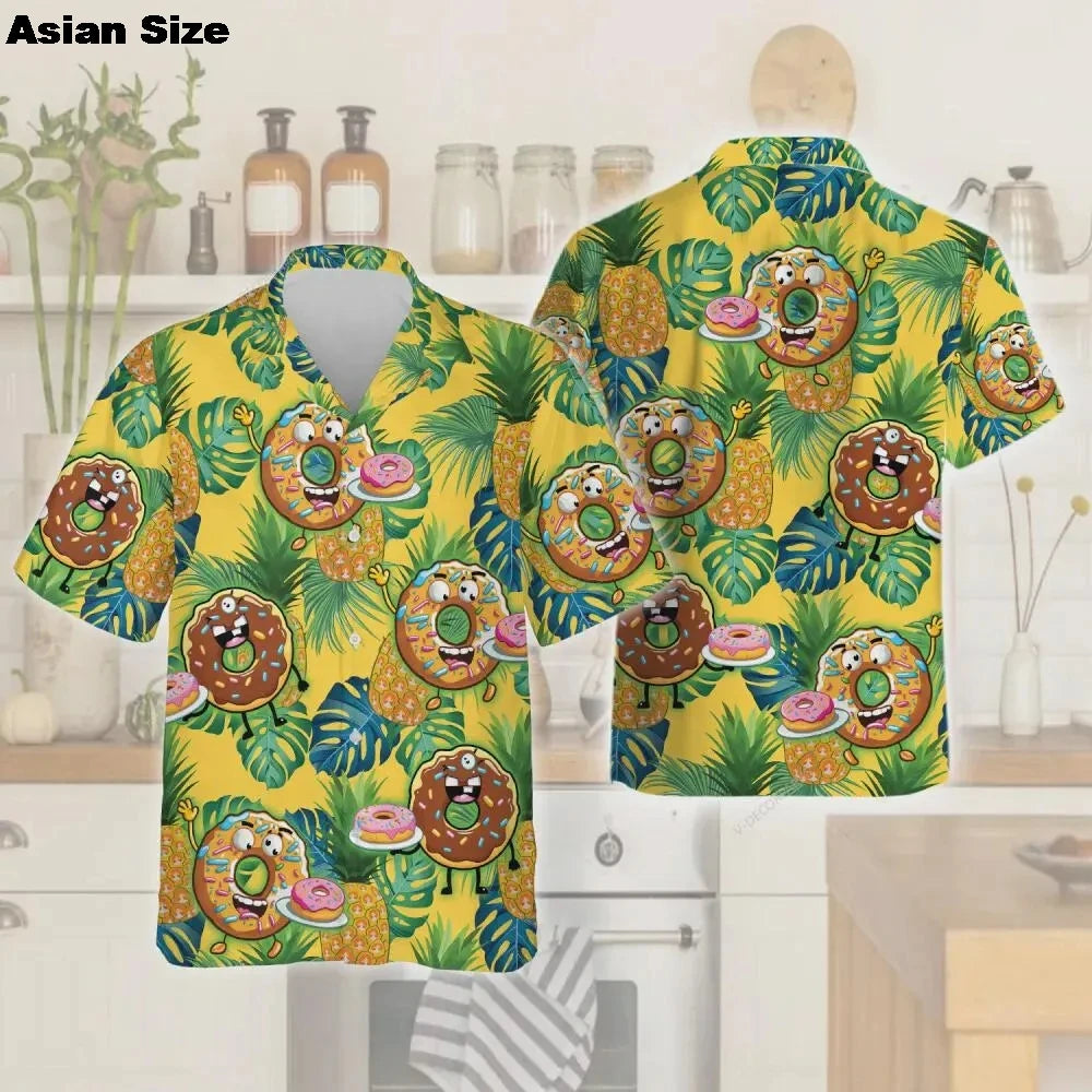 Men's Shirt Casual Short Sleeve Pattern Print 3d Hawaii Shirt