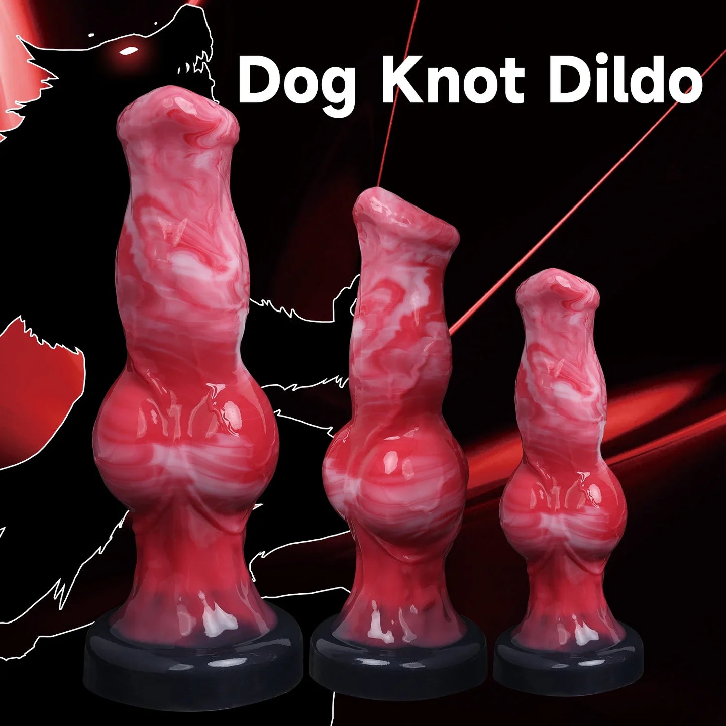 Monster Dildo Dog Knot Penis Masturbator Sex Toy