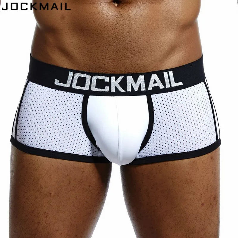 JOCKMAIL 4Pcs Man Breathable Ice Silk Mesh Quick Drying Underwear