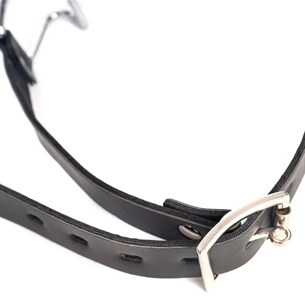 Harness Gag Spreader Open Mouth Metal Claw Hook Couples Bondage