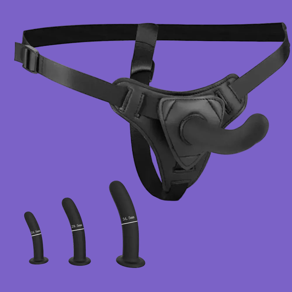 Adjustable Silicone Strap On Dildo Harness Set S M L