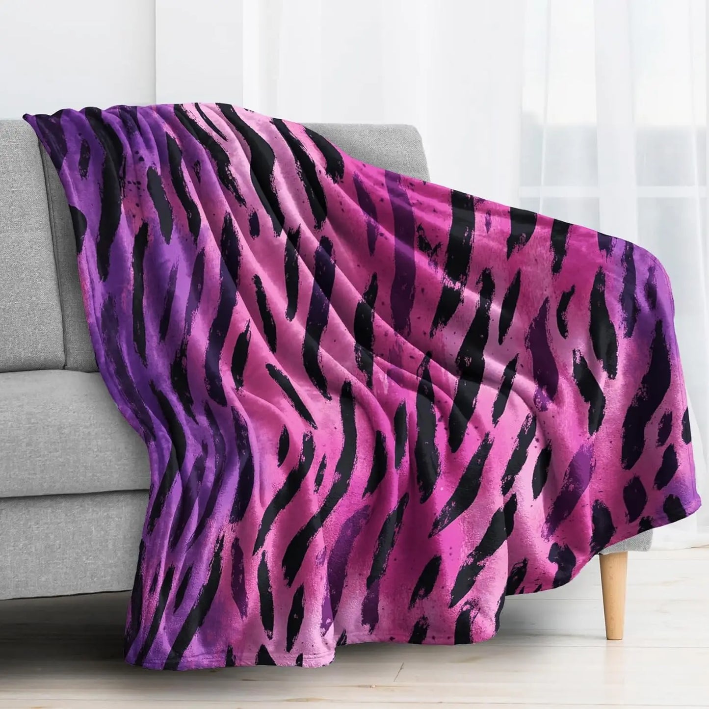 Multi Patterned Fleece Blankets for Couch Bed Sofa- Super Soft