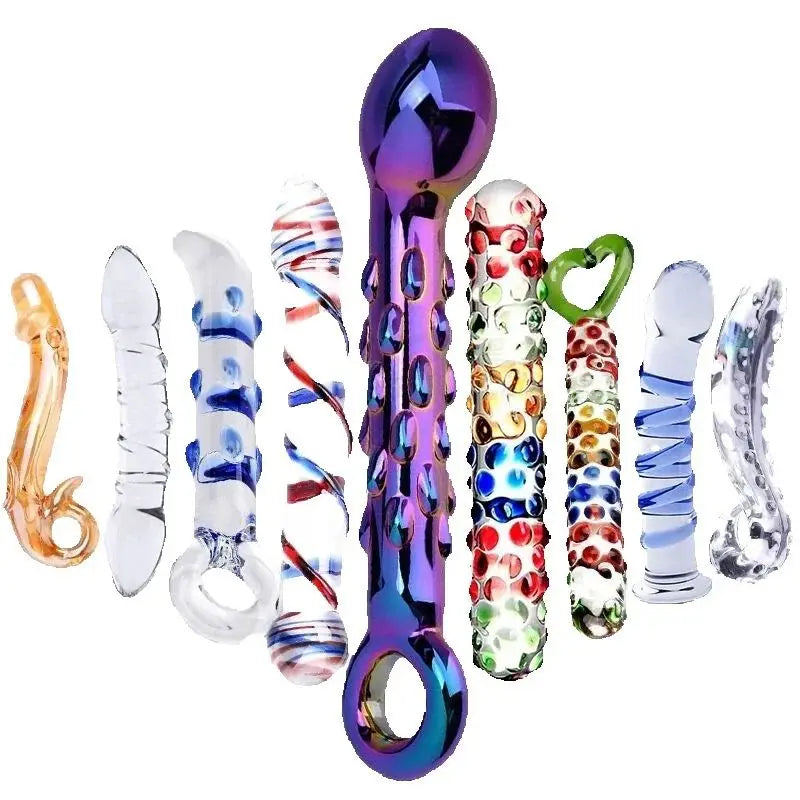 Crystal Glass Dildos Masturbator Realistic Dildo Penis Large G-spot Anal Butt Plug Adult Sex toys for Women Sex Tools Females