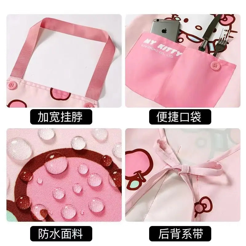 Sanrio Hello Kitty or Cinnamoroll Cute Waterproof and Oil-Resistant, Stain-Resistant Kitchen apron