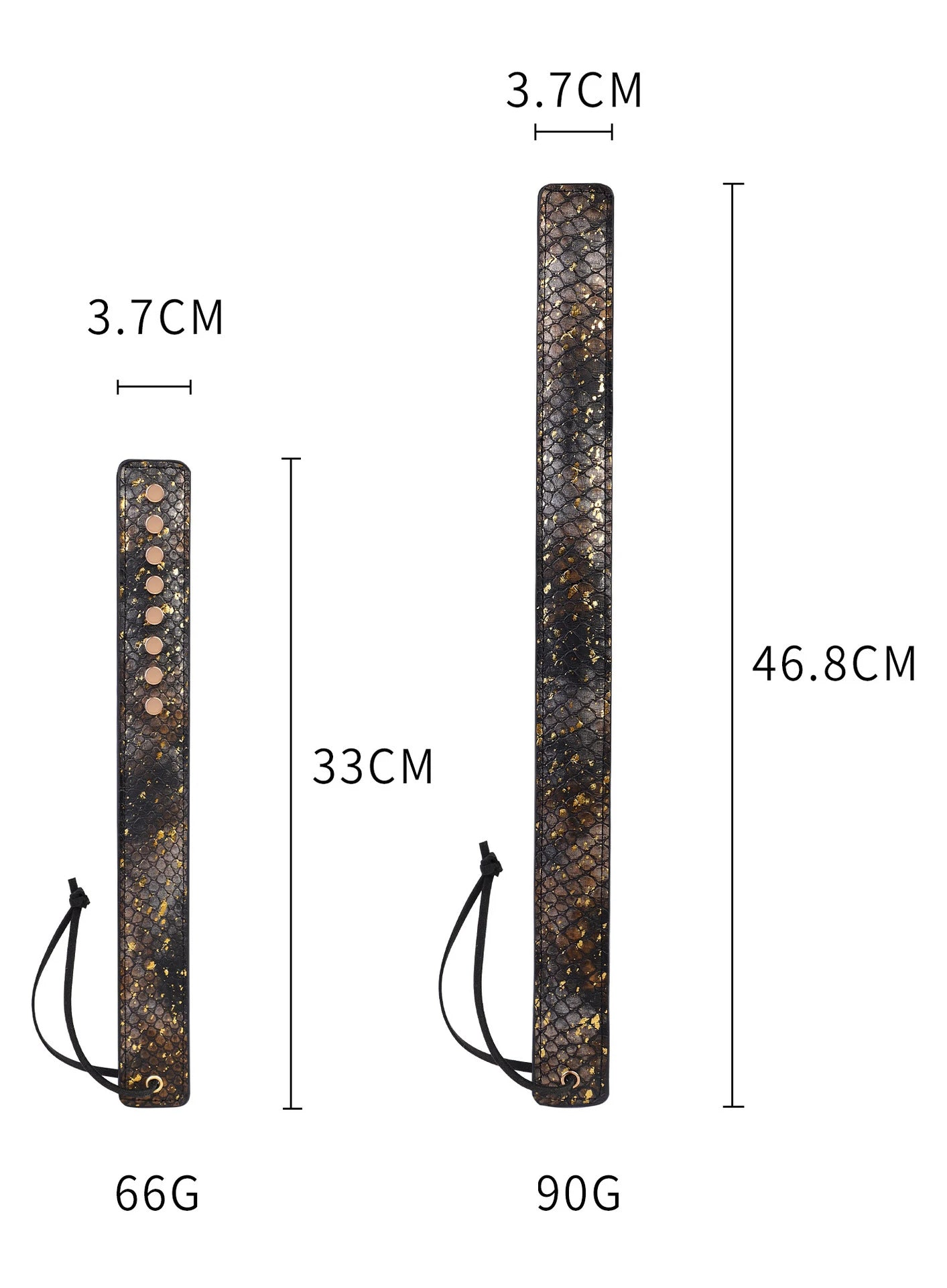 PU Leather Spanking Paddle for Couples, Bondage Paddle with Dragon Scale Pattern