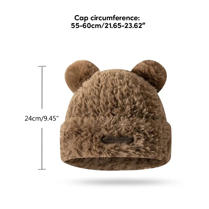 Bear Hat With Furry Ears