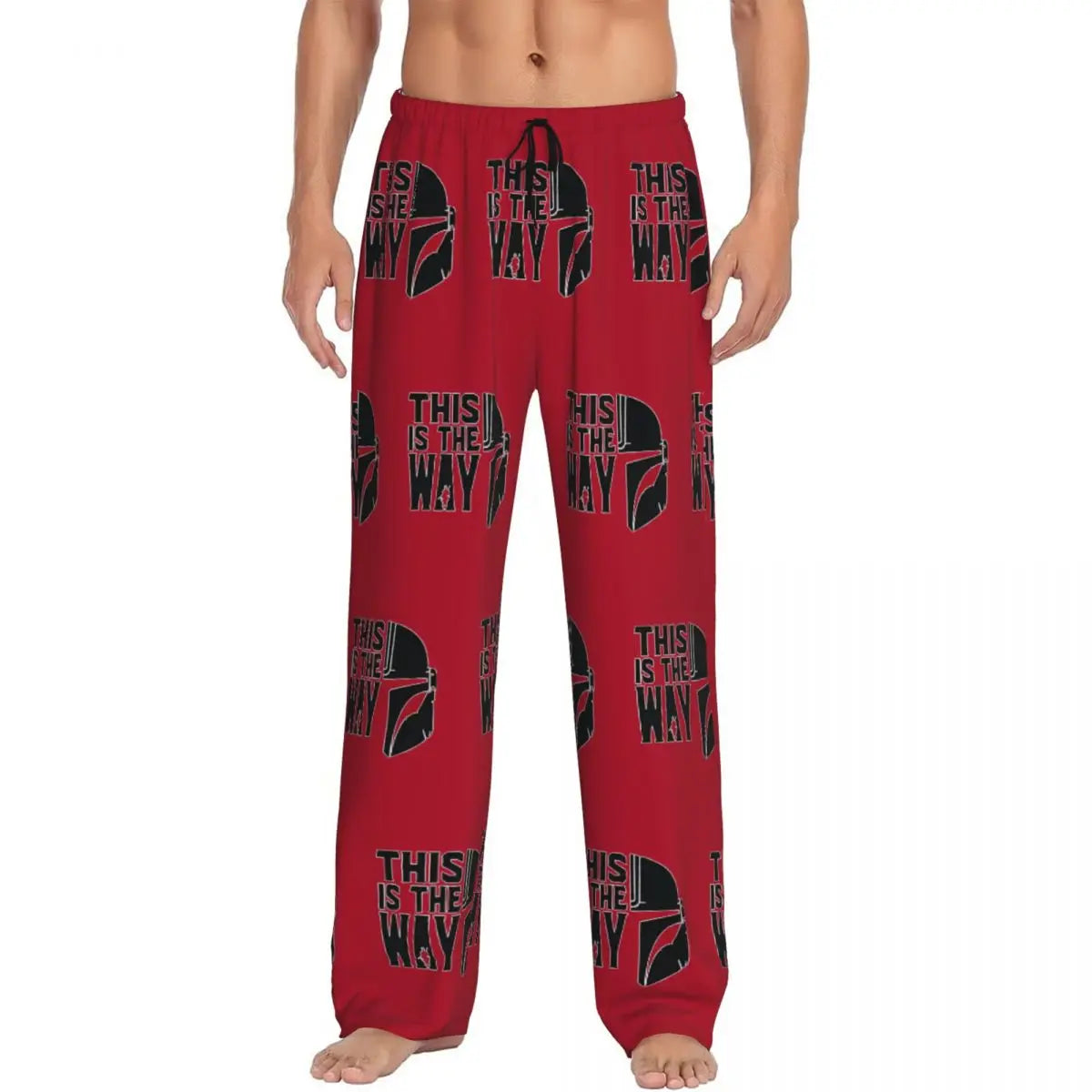 Custom M-Mandalorianed-Anime Pajama Pants Men Adventure Story Lounge Sleep Stretch Sleepwear Bottoms with Pockets