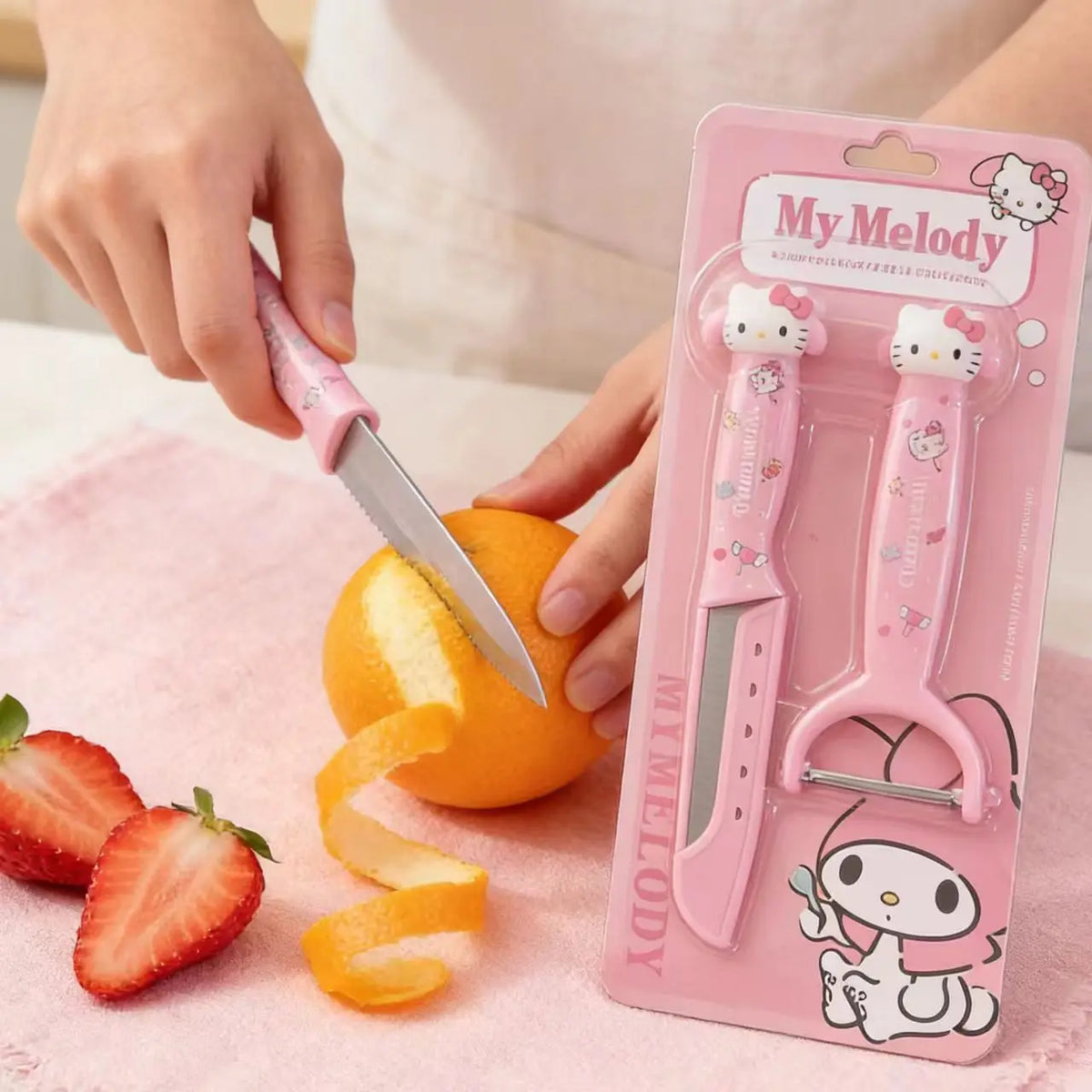 Kawaii HelloKitty Kuromi Peel Fruit Use Cute Sanrio