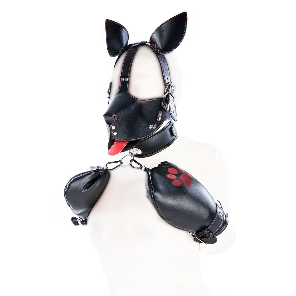 SM Dog Bondage Kits with Fetish Slave Elbow Knee Restrain Crawl Protective Gear for Couple Adult Games Erotic Sex Toys