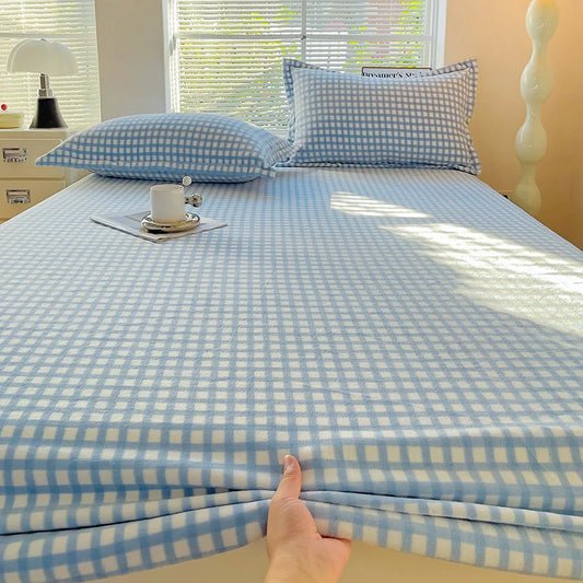 Premium Super Soft Flannel Fitted Sheet 1Pc-Deep Pocket 25cm