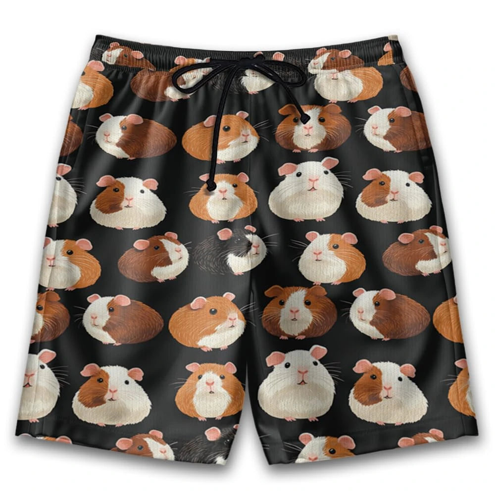 Unisex 3D Printed Funny Pets Guinea Pig Casual Shorts