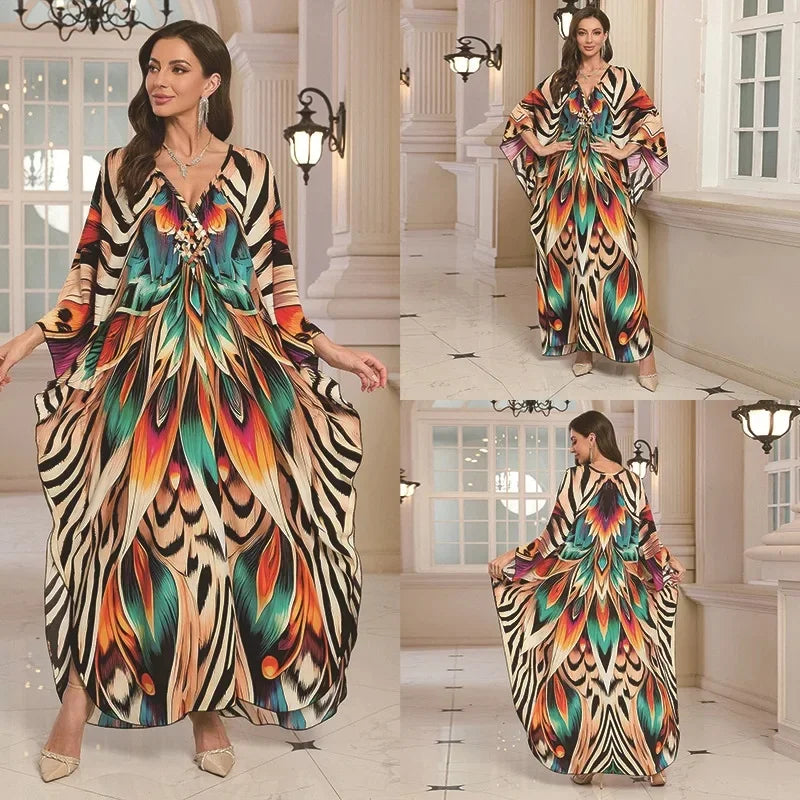 Women's Cotton Beach Dress Loose Long Robe Bikini Cover up