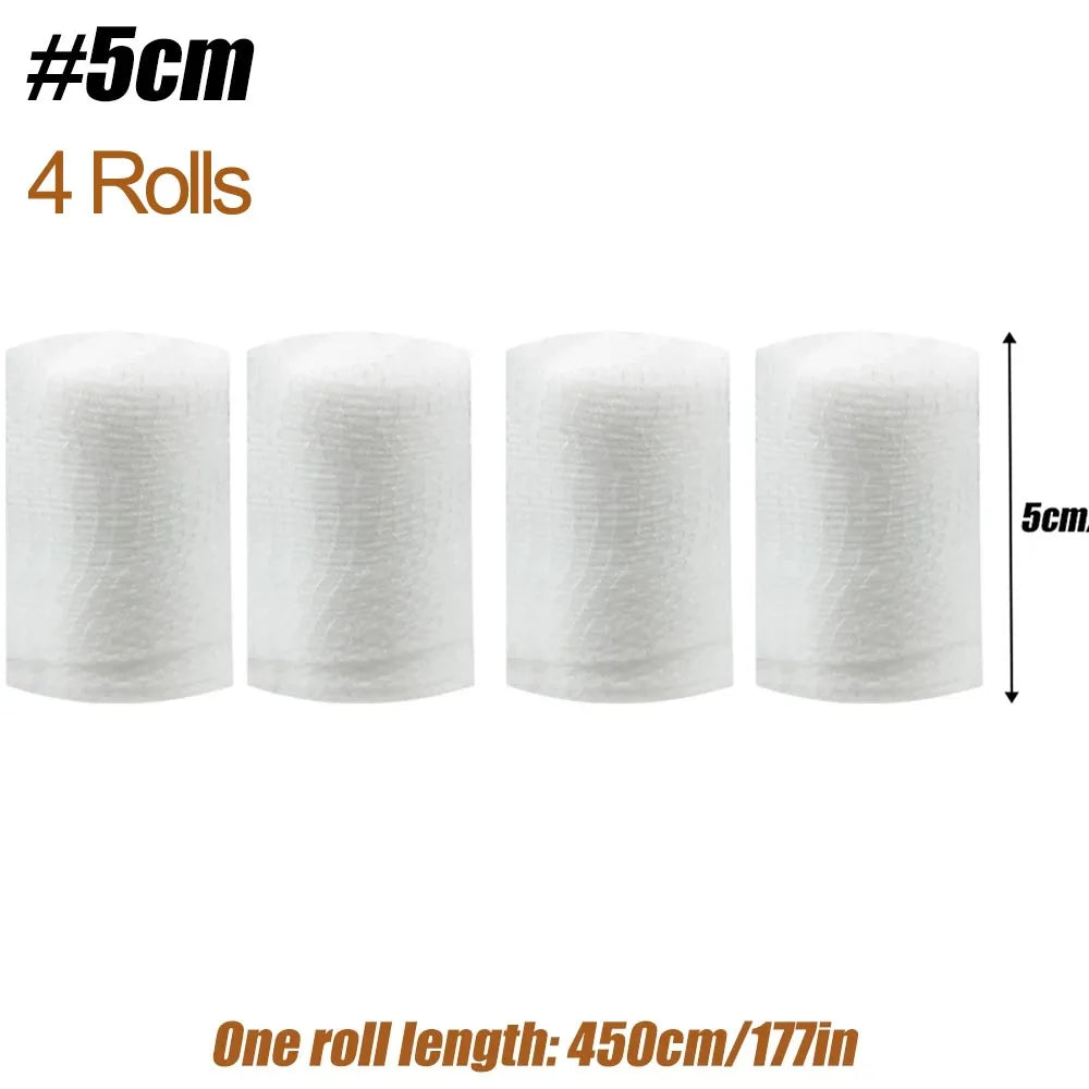 Breathable Gauze Bandage Rolls–4 Rolls- Premium First Aid Supplies
