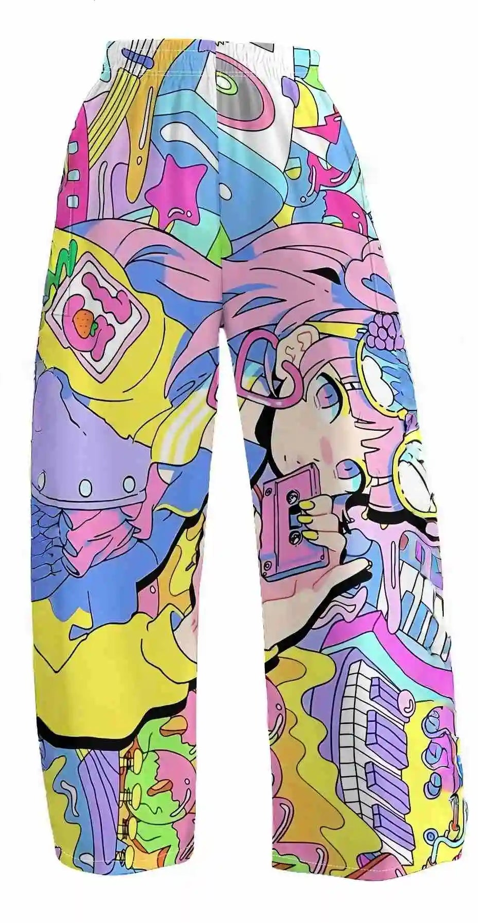 Unisex Anime Girl & Music 3D Printed Pants