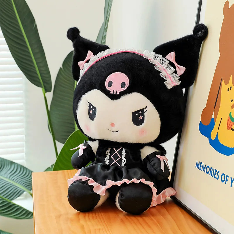 Big Size Cartoon Sanrio Kuromi Plush Doll Little Devil Kawaii Plushies Stuffed Toy