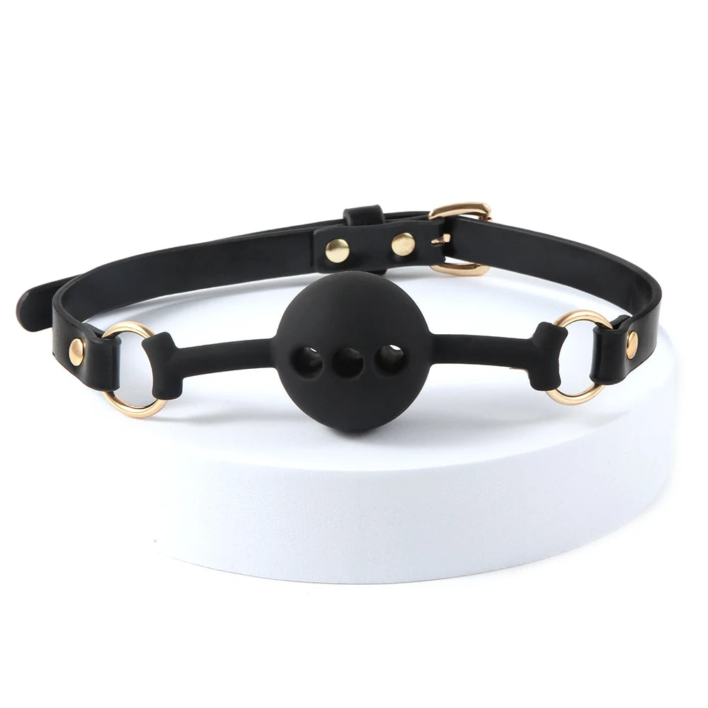 PU Leather Bondage Kit Restraints Handcuff SM Collar Mouth Ball Gag Flogger Bondage Tape Sex Toys For Couples