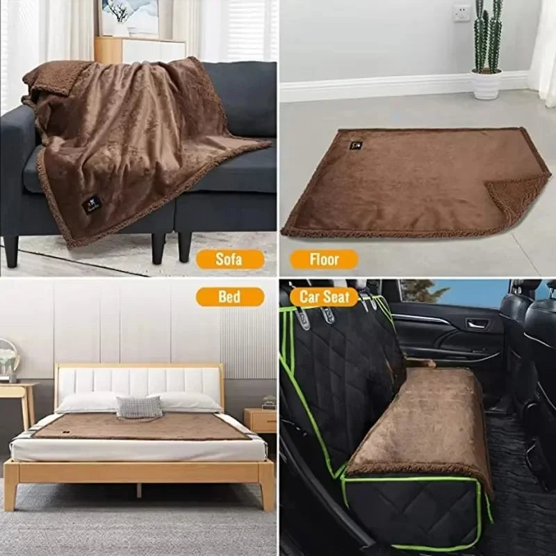 Couples Waterproof Blanket:  Luxe Plush Throw for Bed & Sofa