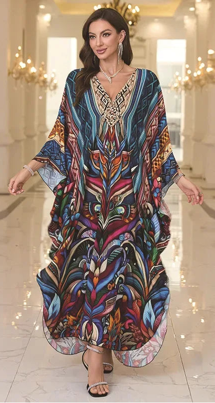 Women's Cotton Beach Dress Loose Long Robe Bikini Cover up