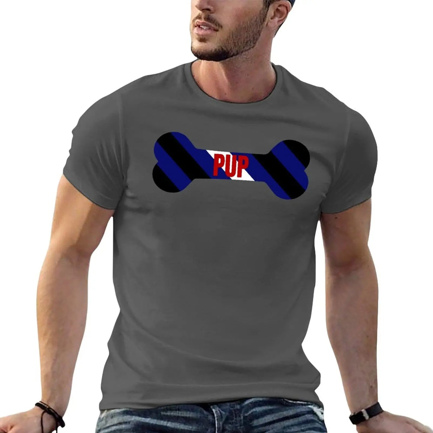 Red Pup Pride Bone T-Shirt quick drying shirt