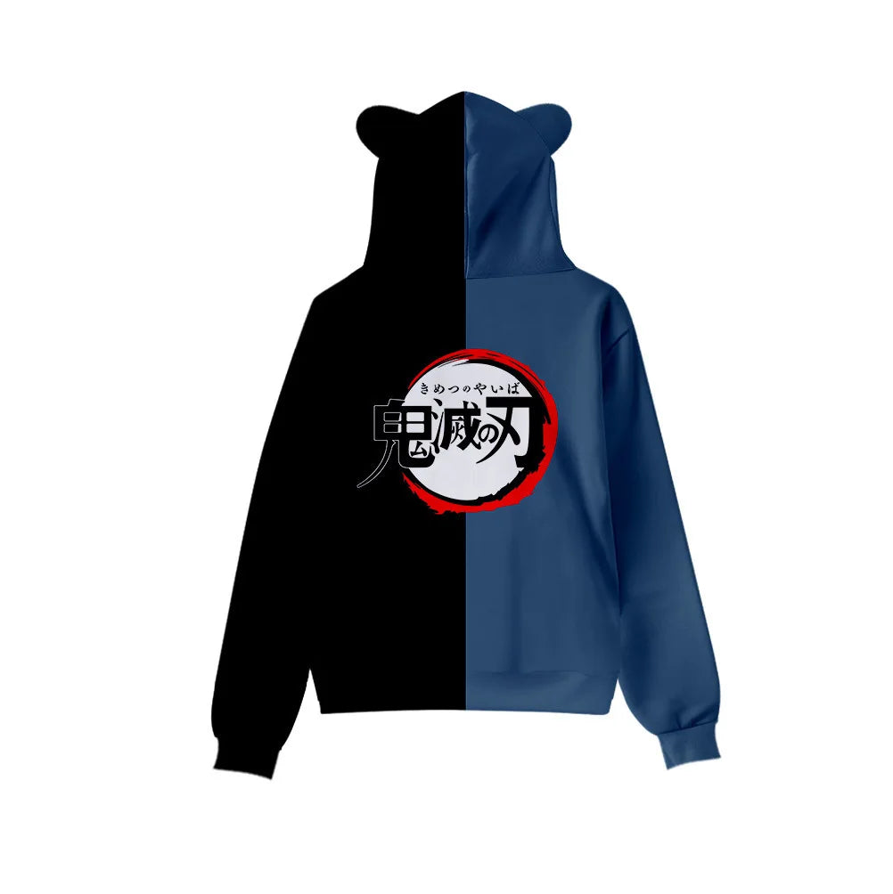 Demon Slayer Hoodie Unisex Anime Cat Ear