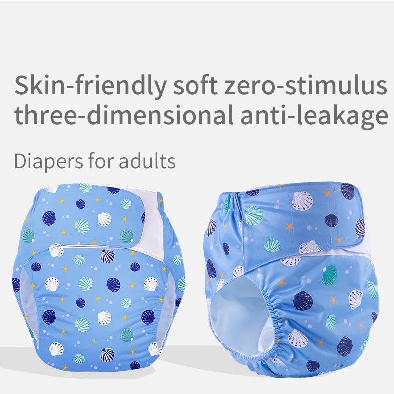 2PCS Adult Cloth Diaper Pants Reusable