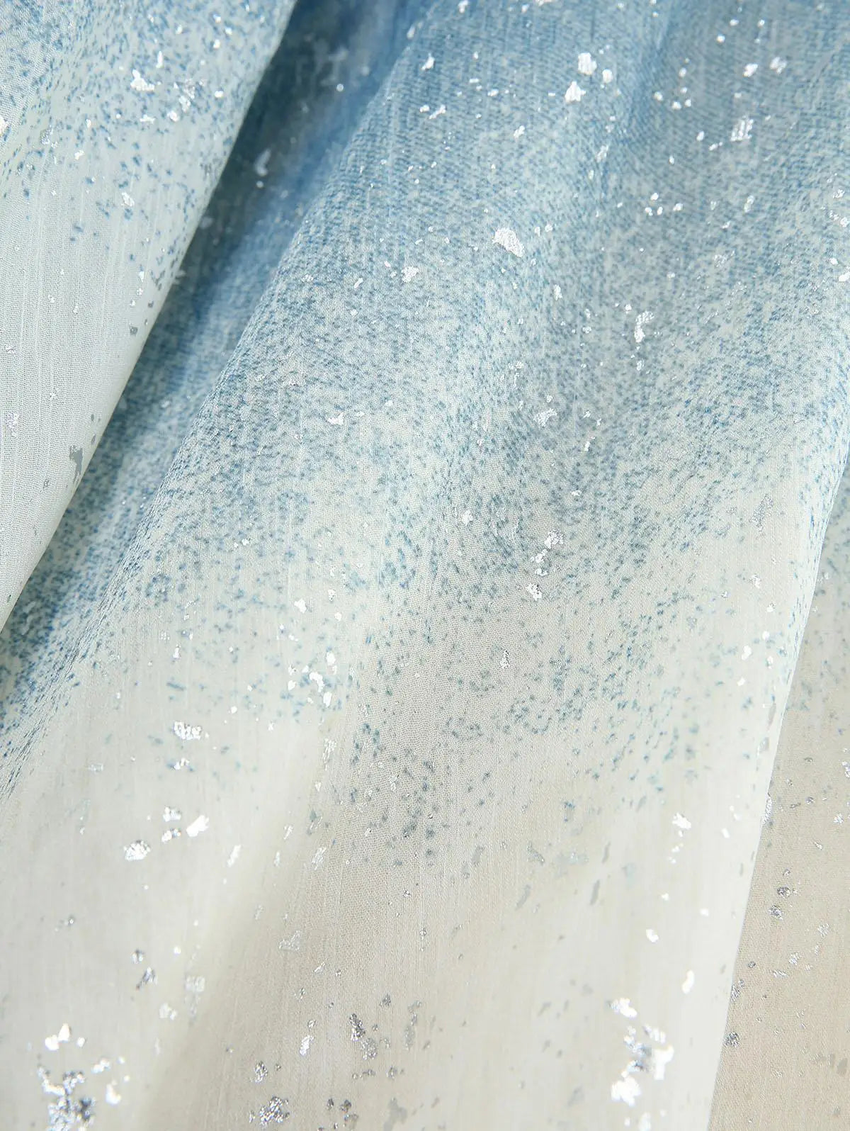 ROSEGAL Plus Size Ombre Print Cold Shoulder Blouse Flare Sleeves Asymmetrical Top