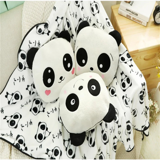 Panda Dundun Sleeping Two-in-one Table Cushion Pillow and Quilt Dual-use