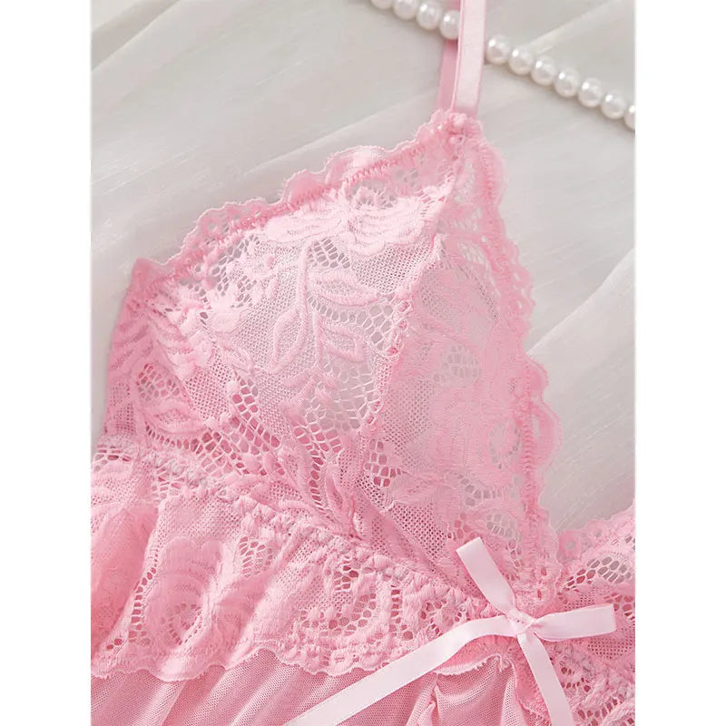 Suspender Suit Lingerie Nightgown Lace Thong Sets