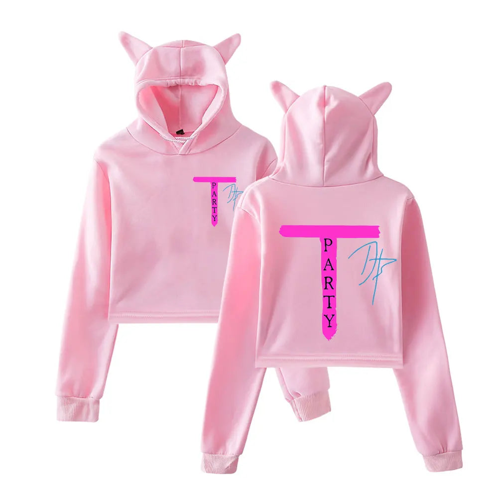 Sweatshirts for Adult- Cat Ear Crop Fashion