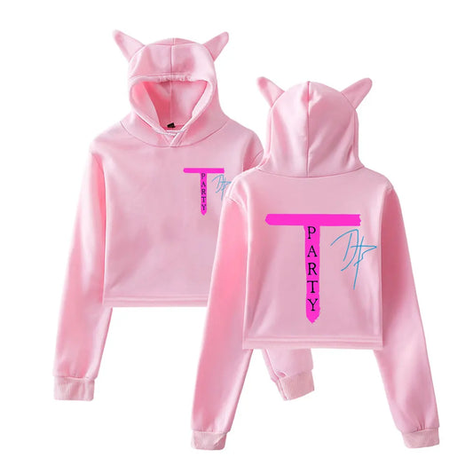 Sweatshirts for Adult- Cat Ear Crop Fashion