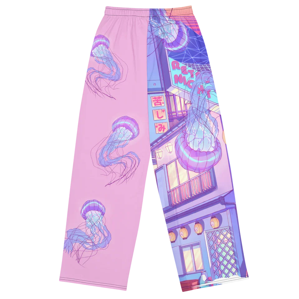 Adult Cyberpunk Dream Harajuku Style Printed Long Pants